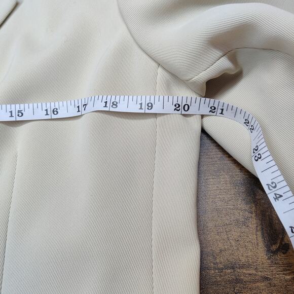 Vtg Express Campagnie Internationale Preppy Nude Blazer 12 Old Money Tailored - Picture 10 of 12